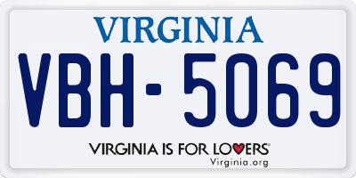 VA license plate VBH5069