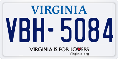 VA license plate VBH5084