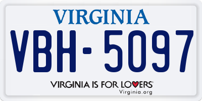 VA license plate VBH5097
