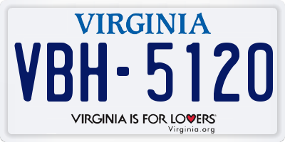 VA license plate VBH5120