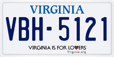 VA license plate VBH5121