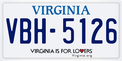 VA license plate VBH5126