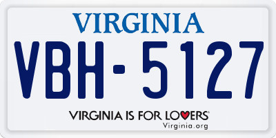 VA license plate VBH5127