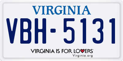 VA license plate VBH5131