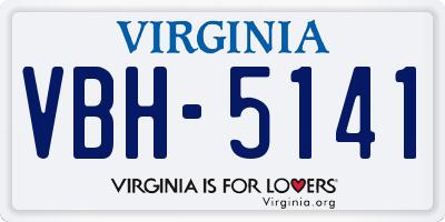 VA license plate VBH5141