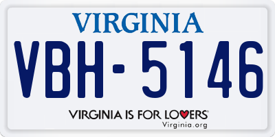 VA license plate VBH5146