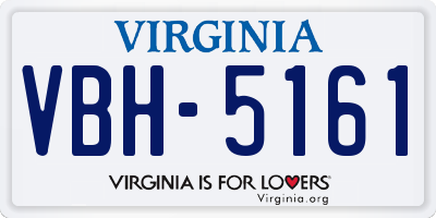 VA license plate VBH5161