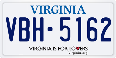 VA license plate VBH5162