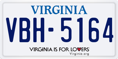 VA license plate VBH5164