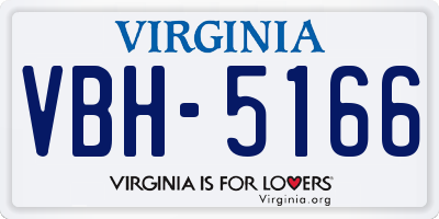 VA license plate VBH5166