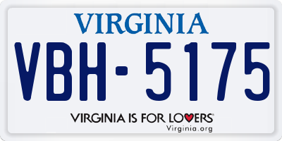 VA license plate VBH5175