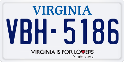 VA license plate VBH5186
