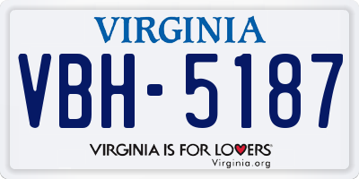 VA license plate VBH5187