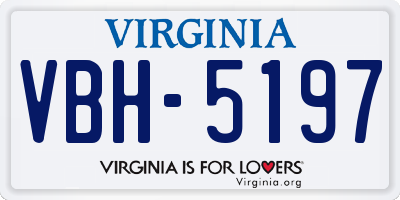 VA license plate VBH5197