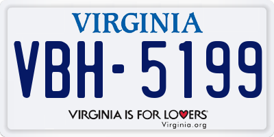 VA license plate VBH5199