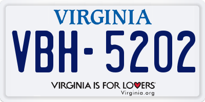 VA license plate VBH5202