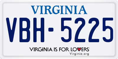 VA license plate VBH5225