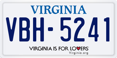 VA license plate VBH5241