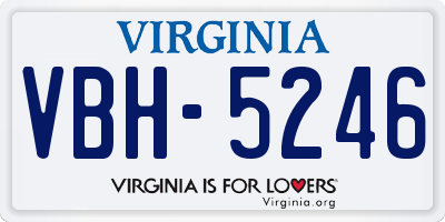 VA license plate VBH5246