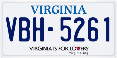 VA license plate VBH5261