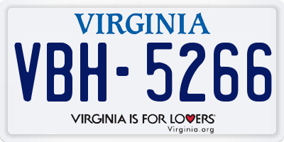 VA license plate VBH5266