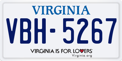 VA license plate VBH5267