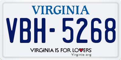VA license plate VBH5268