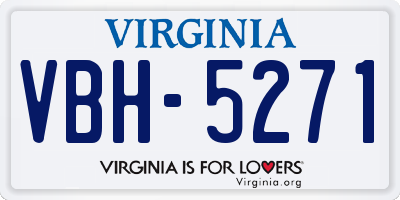 VA license plate VBH5271