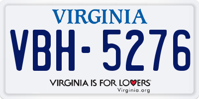 VA license plate VBH5276