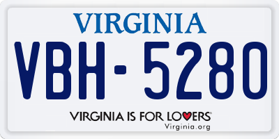 VA license plate VBH5280