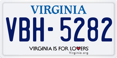 VA license plate VBH5282