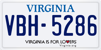 VA license plate VBH5286