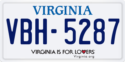VA license plate VBH5287