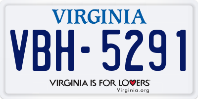 VA license plate VBH5291