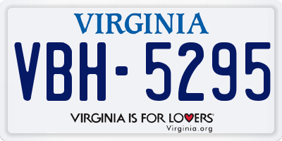 VA license plate VBH5295