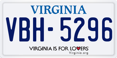 VA license plate VBH5296