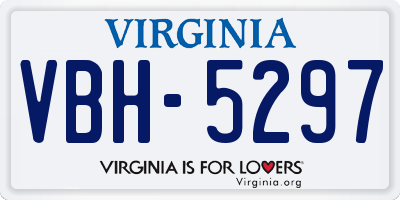VA license plate VBH5297