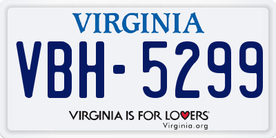 VA license plate VBH5299