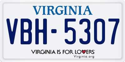 VA license plate VBH5307