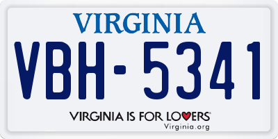 VA license plate VBH5341