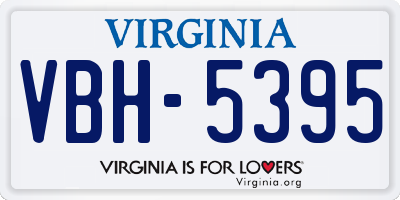 VA license plate VBH5395
