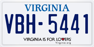 VA license plate VBH5441