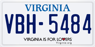 VA license plate VBH5484