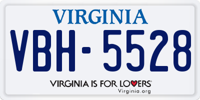 VA license plate VBH5528