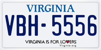 VA license plate VBH5556