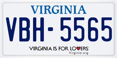 VA license plate VBH5565