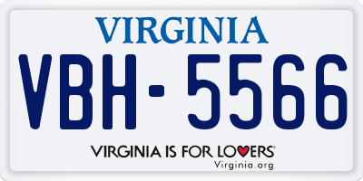 VA license plate VBH5566