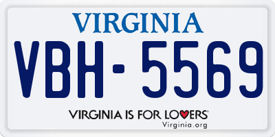 VA license plate VBH5569