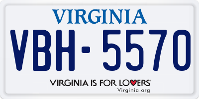 VA license plate VBH5570