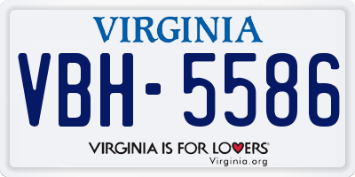 VA license plate VBH5586